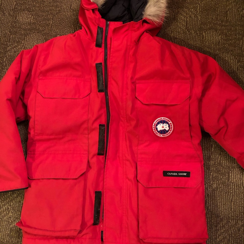 Canada Goose Kids Red Puffer Jacket